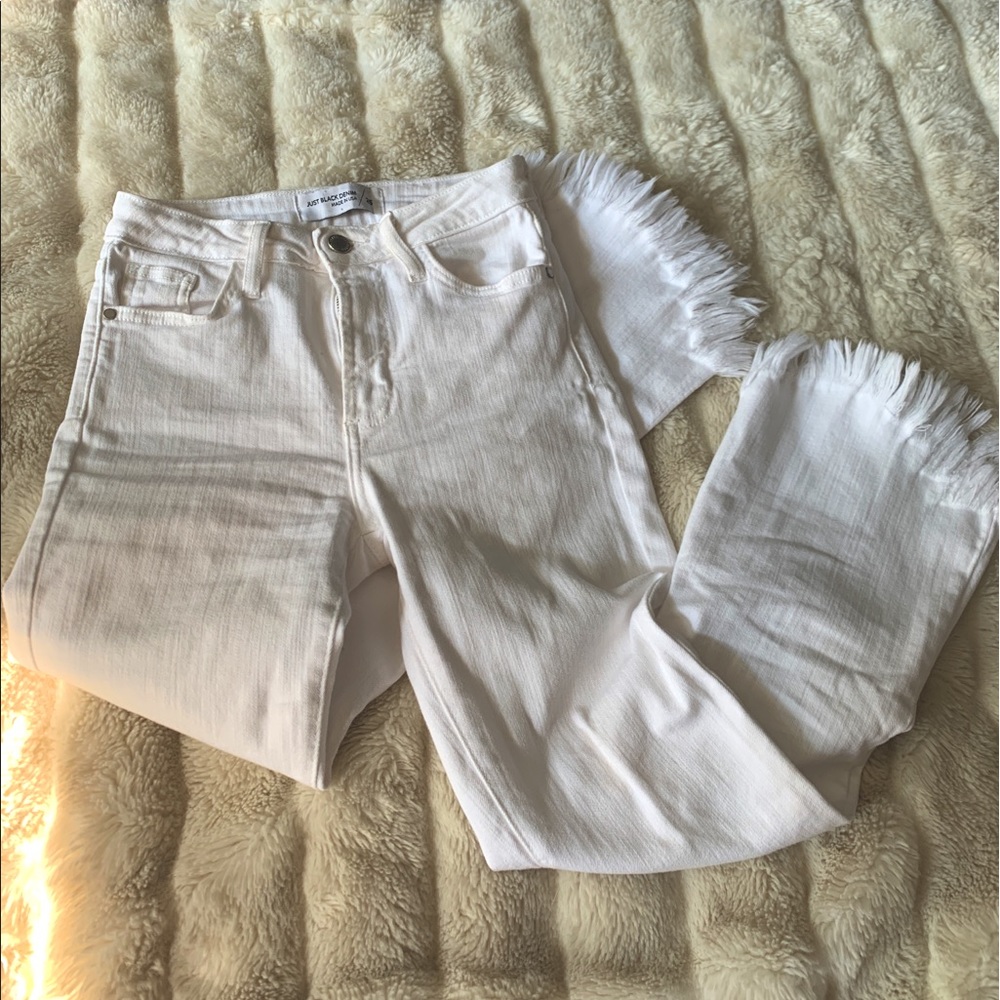 JUST BLACK DENIM white jeans